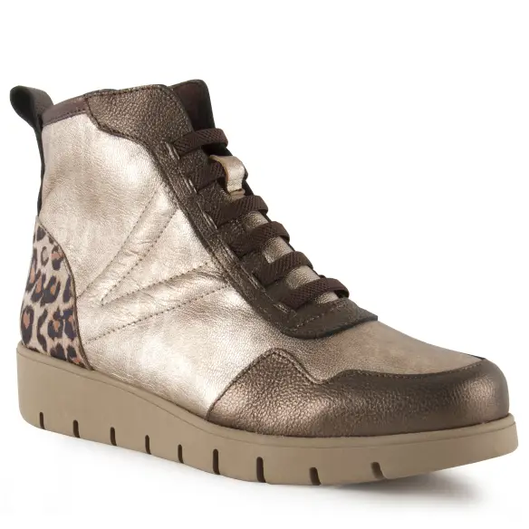 Metallic Leren Casual Enkellaarsjes CHAMBY