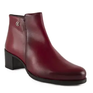 Rote Lederstiefeletten mit Absatz CHAMBY 2