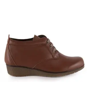 copy of Botins clássicos com atacadores em pele vermelha Pie de Angel