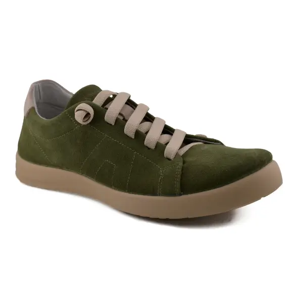 Sapatilhas urbanas em pele verde CASUAL