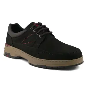 Schwarze Freizeitschuhe aus Leder ROUTE 83 2