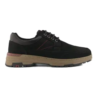 Schwarze Freizeitschuhe aus Leder ROUTE 83