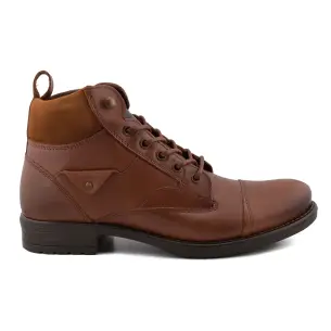 Botins urbanos em pele castanha CASUAL