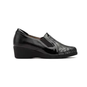 Sapatos de conforto mocassins de couro preto CBP - CONBUENPIE
