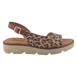 Sandalias de piel animal print BLUSANDAL