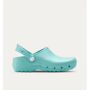 Türkisfarbene Damenbindenclogs FELIZ CAMINAR
