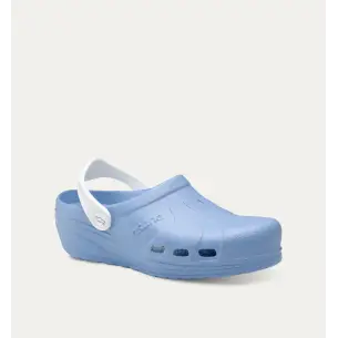 Anatomische Clogs hellblau und weiß FELIZ CAMINAR 2