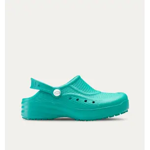 Grüne Damenbindenclogs FELIZ CAMINAR