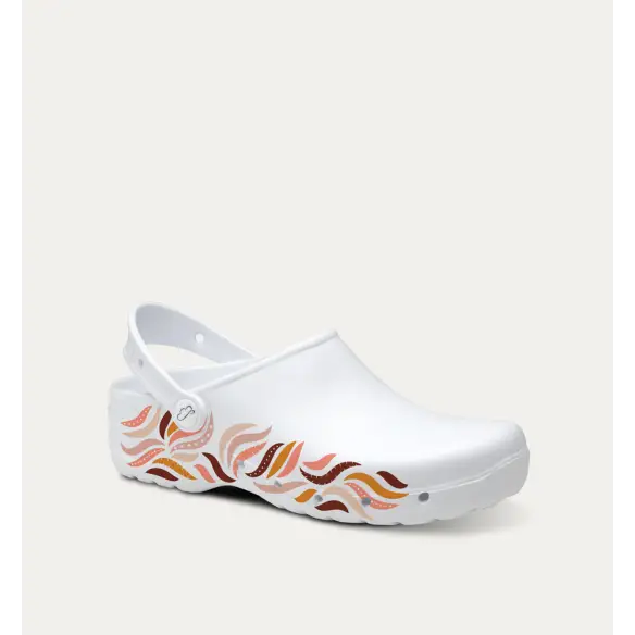 Zuecos EVA de mujer blancos FELIZ CAMINAR