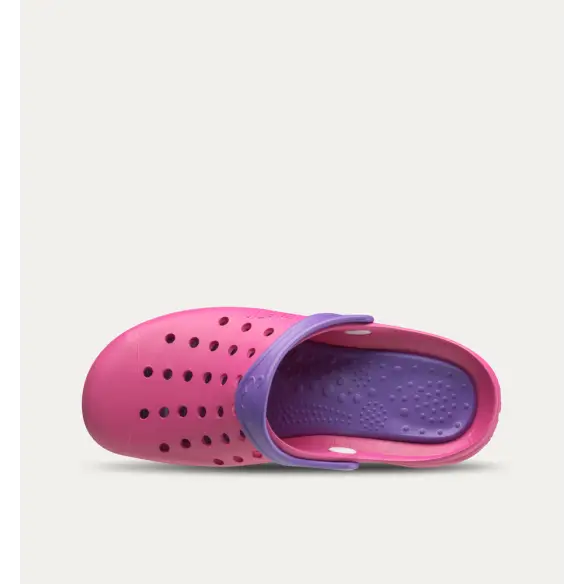 Zuecos Ergonómicos fuxia y lila FELIZ CAMINAR
