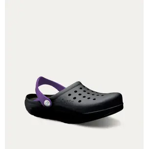 Ergonomische Clogs schwarz und lila FELIZ CAMINAR 2