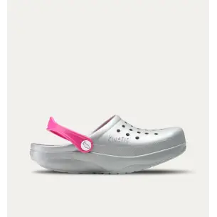 Ergonomic clogs silver and fuchsia FELIZ CAMINAR