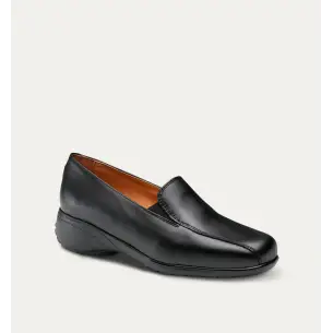 Mocassins de couro anatómicos pretos FELIZ CAMINAR 2