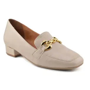 Mocassins em pele envernizada bege CASUAL 2