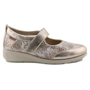 Amelie : Dames ballerina's in metallic leer AMELIE