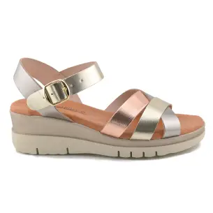 Blusandal |Sandalias piel metalizadas | Mujer BLUSANDAL