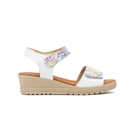 CBP : Wit leren sandalen : Vrouw CBP - CONBUENPIE