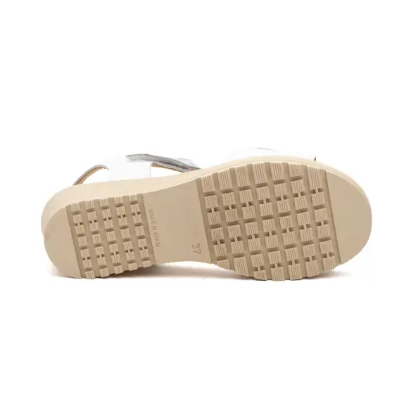 CBP : Sandales en cuir blanc : Femme CBP - CONBUENPIE