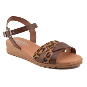 Amelie : Brown leather sandals : Woman AMELIE 2