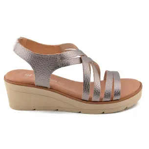 Amelie : Sandali in pelle metallizzata : Donna AMELIE