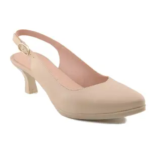 Desiree | Décolleté con tacco da donna in pelle beige DESIREE SHOES 2