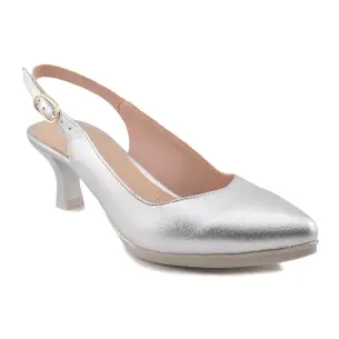 Desiree | Décolleté con tacco in pelle argentata da donna DESIREE SHOES 2