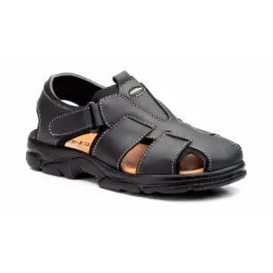 Morxiva : Sandálias XL em pele preta : Homem MORXIVA SHOES 2