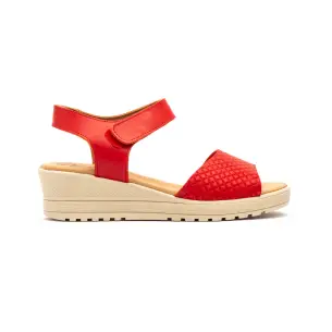 Alto Estilo |Sandalias piel rojas | Mujer ALTO ESTILO