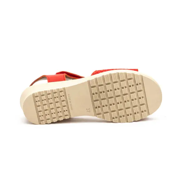 Stile alto : Sandali in pelle rossa : Donna ALTO ESTILO