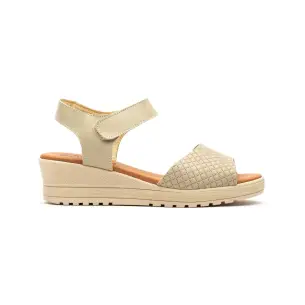 Alto Estilo |Sandalias piel beige | Mujer ALTO ESTILO