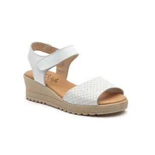 Alto Estilo |Sandalias piel blanca | Mujer ALTO ESTILO 2