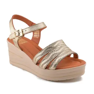 Blusandal |Sandalias altas de piel oro| Mujer BLUSANDAL 2