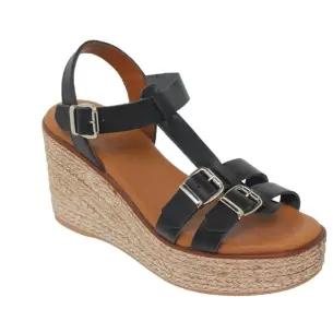Blusandal : Black platform high sandals : Woman BLUSANDAL 2