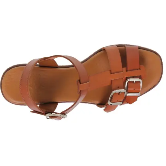 Blusandal : Sandales en cuir à plateforme haute pour femmes : Femme BLUSANDAL