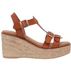 Blusandal : Sandálias de couro de plataforma alta para mulher : Mulher BLUSANDAL