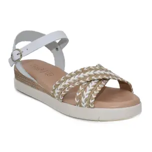 Fiordi |Weiße Keilsandalen aus Leder und Jute für Damen FIORDI SHOES 2
