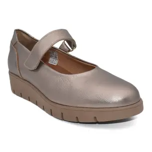 Chamby : Women's metallic leather ballet pumps CHAMBY 2