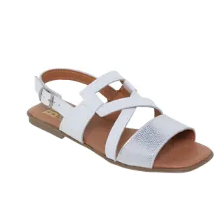 Blusandal : Sandali piatti in pelle bianca : Donna BLUSANDAL 2