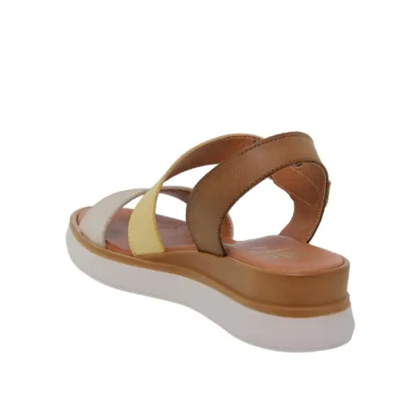 Blusandal |Sandali con zeppa in pelle multicolore| Donna BLUSANDAL