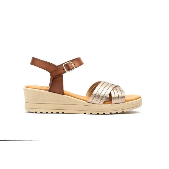 CBP| Sandali con zeppa in pelle da donna | Donna CBP - CONBUENPIE