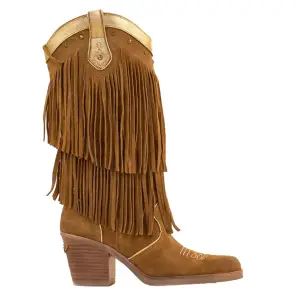 Nemonic|Cowboy boots with brown fringes|Woman NEMONIC