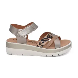 Chamby|Metallic leather wedge sandals|Woman CHAMBY