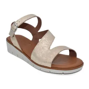 Tekila |Sandalias cuña piel dorada| Mujer TEKILA 2