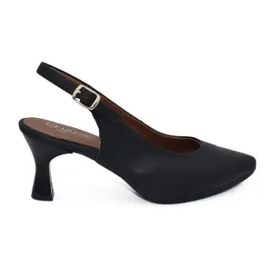 Chamby | Zapatos Salones destalonados negros piel | Mujer CHAMBY