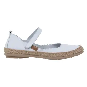 Ballerine casual da donna in pelle bianca CASUAL