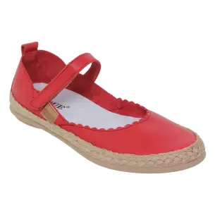Casual |Merceditas planas de piel rojas | Mujer CASUAL 2