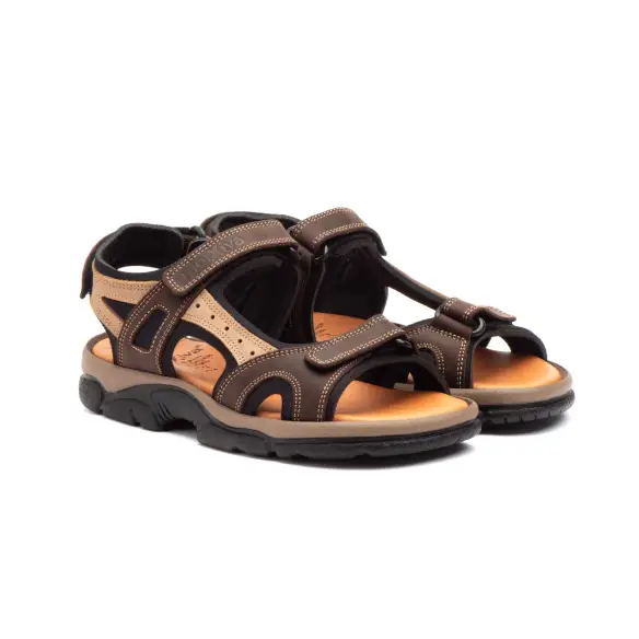 Morxiva |Sandalias californianas de piel marrón | Mujer MORXIVA SHOES
