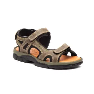 Morxiva : Sandales californiennes en cuir taupe : Femme MORXIVA SHOES 2