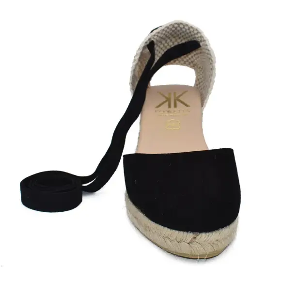 Chamby : Zwarte jute en leren espadrilles : Vrouw CHAMBY