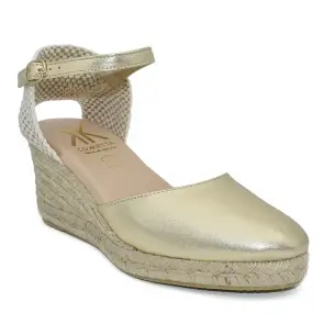 Chamby : Jute and gold leather espadrilles : Women's CHAMBY 2